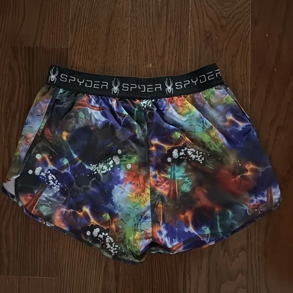 Spyder Women's Multicolor TyeDye Ruling 2-in-1 Athletic Shorts size medium